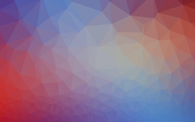 Fototapeta premium Light Blue, Red vector polygonal pattern.