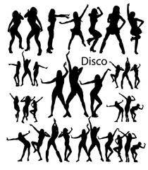 Fototapeta premium set Dancing people. Vector illustration