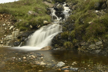 Fototapeta na wymiar Waterfalls near Kylesku in Scotland