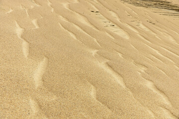 The pattern of the sand for being background or texture