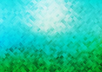 Light Blue, Green vector pattern in square style.