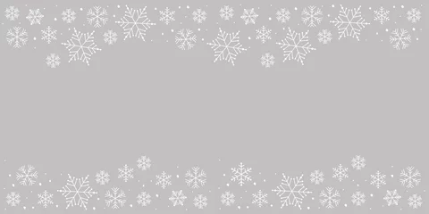 Fotobehang Winter banner with snowflakes eps vector © milushka