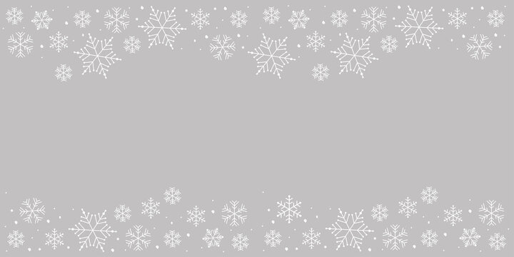 Winter banner with snowflakes eps vector