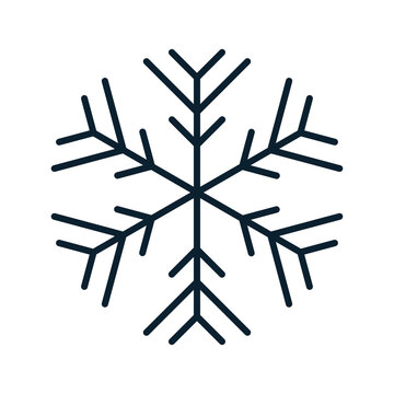 Płatek śniegu śnieżynka prosty wektor logo