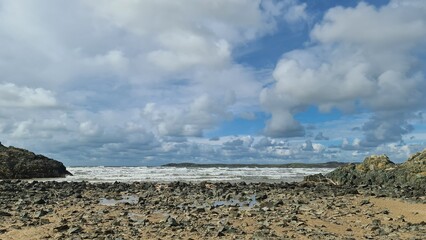 Fototapeta na wymiar clouds on the beach