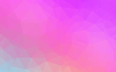 Light Pink vector abstract polygonal layout.
