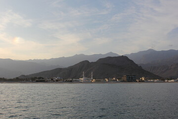 lake in the mountains Oman 