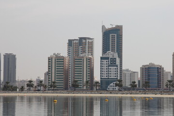 country skyline at night  Dubai 2014