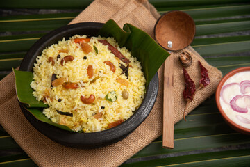 Indian Vegetable Pulav Biryani using Basmati Rice, Malabar Chicken Dum Biryani in clay pot. Kerala India. Vegetable Biryani  Hyderabadi Kheema Keema  South Indian turmeric rice