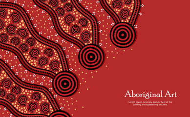 Aboriginal dot art banner background