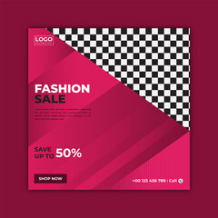 Fashion sale banner template
