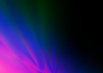 Dark Multicolor, Rainbow vector blurred shine abstract template.