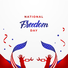 National Freedom Day Vector Design Illustration For Banner and Background