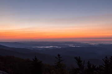 Amazing dusk view from Beacon Heights Overlook, Linville, NC
