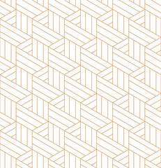 Vector seamless geometric pattern. Gold linear pattern. Wallpapers for your design. Vector illustration.