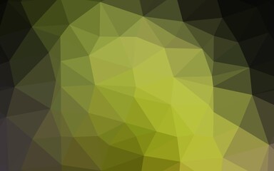 Obraz premium Dark Green, Yellow vector polygon abstract layout.
