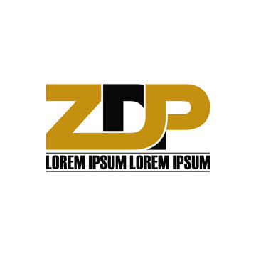 ZDP letter monogram logo design vector