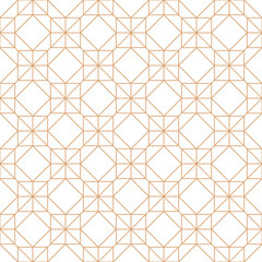 Vector seamless geometric pattern. Gold linear pattern. Wallpapers for your design. Vector illustration.