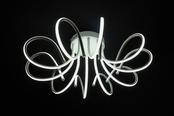 LED fixtures. Ceiling Chandeliers. High tech