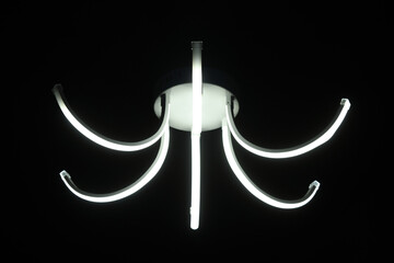 LED fixtures. Ceiling Chandeliers. High tech