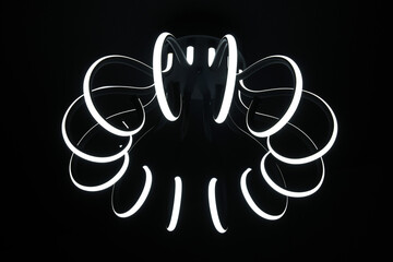 LED fixtures. Ceiling Chandeliers. High tech