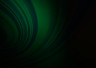 Dark Green vector glossy bokeh pattern.