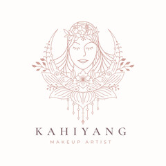 eclipse floral women logo design