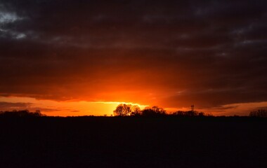 couché de soleil en Bourgogne