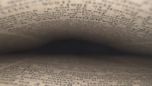 close up of a dictionary