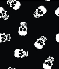 vector pattern tattoos skull old school, vector EPS 10