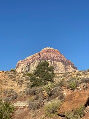Fototapeta na wymiar Colorful Layers In Sandstone Peak