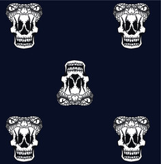 vector pattern tattoos skull skate old school, vector EPS 10