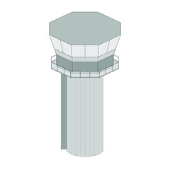 Air traffic control is the airport aircraft traffic control center making the service smooth.