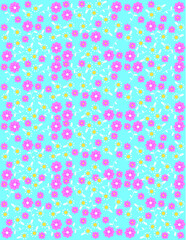 Obraz premium Floral seamless pattern. Plant texture for fabric, wrapping, wallpaper and paper. Decorative print.