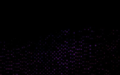 Dark Purple vector background with bubbles.