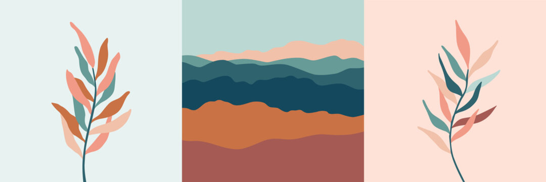 Vector abstract creative background in minimal trendy style with copy space for text - design template for social media stories