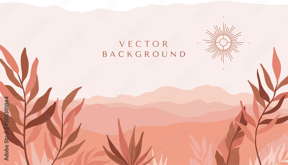 Aufkleber Vector abstract creative background in minimal trendy style with copy space for text - design template for social media stories