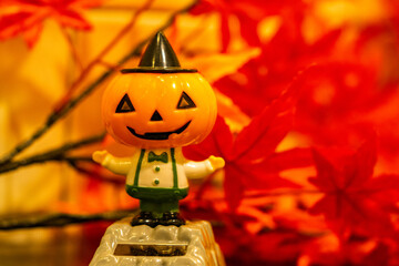 ハロウィーン 可愛いかぼちゃの置きもの / おもちゃ / 10月のイベント / Pumpkin with Halloween objects