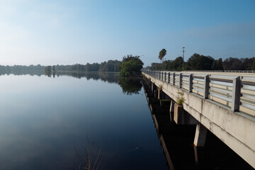 Fototapeta premium Town of Temple Terrace and Hillsborough river at Tampa, Florida 