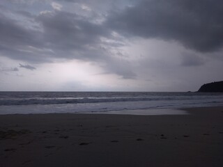 storm on the beach