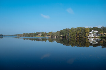 Fototapeta premium Town of Temple Terrace and Hillsborough river at Tampa, Florida 