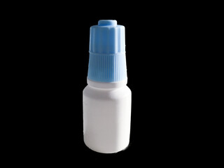 plastic drop bottle on isolated white background