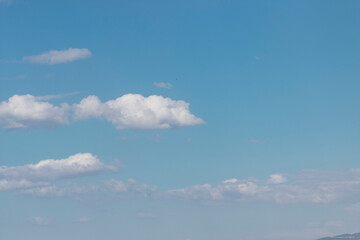 The perfect harmony of mountain and cloud with the sky
