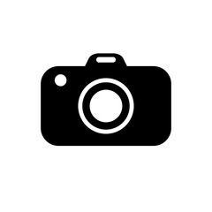 Camera icon black on white background. Vector EPS10