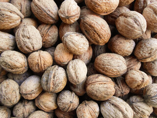 Walnuts background. Walnuts texture. Walnuts background. Organic food.