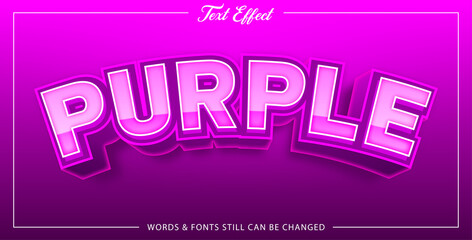 Graphic text effect purple