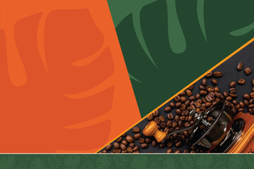 coffee background. space for text
