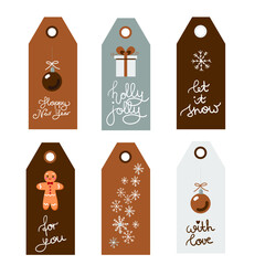 christmas tags in braun colors