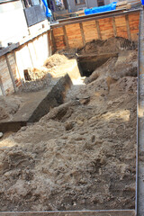 地下室の穴堀工事