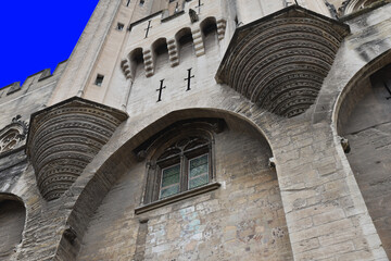 Murailles médiévales du palais des Papes d'Avignon, France